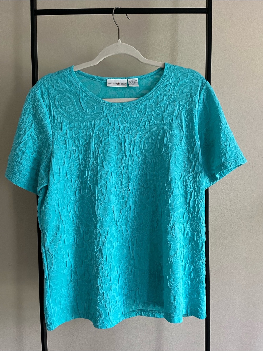 Preswick & Moore Paisley Damask Textured Knit Shirt XL - Picture 4 of 7